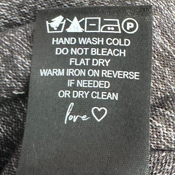 NZT Nic + Zoe Sweet Dreams Heathered Top WMNS S Gray V-Neck Pullover Long Sleeve - Picture 9 of 9